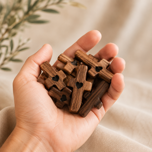 Add Handcrafted Mini Wooden Cross (10Pcs)
